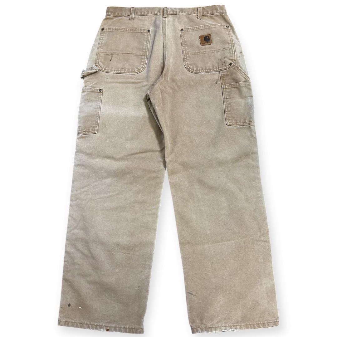 Carhartt 米国製 ダブルニー ダックペインターパンツ 34×30 BRN