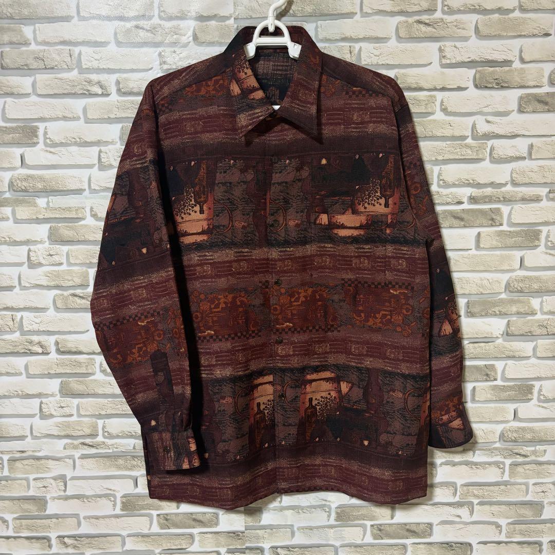 ROYAL Z ZAOO 長袖シャツ レッド 長袖シャツ メンズM