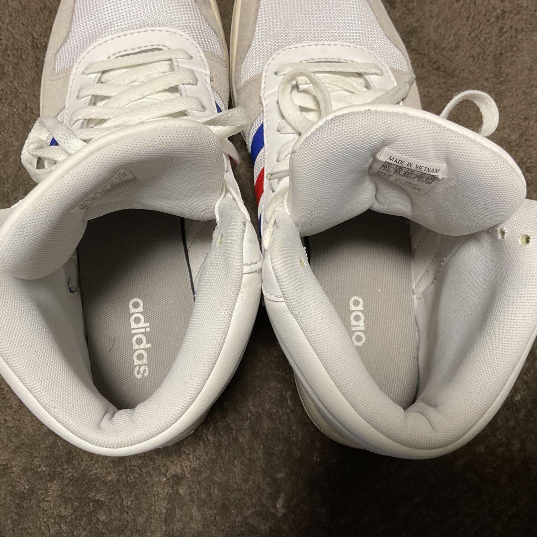 adidas ハイカット /メッシュ/ホワイト/レッド/ブルー/27.5