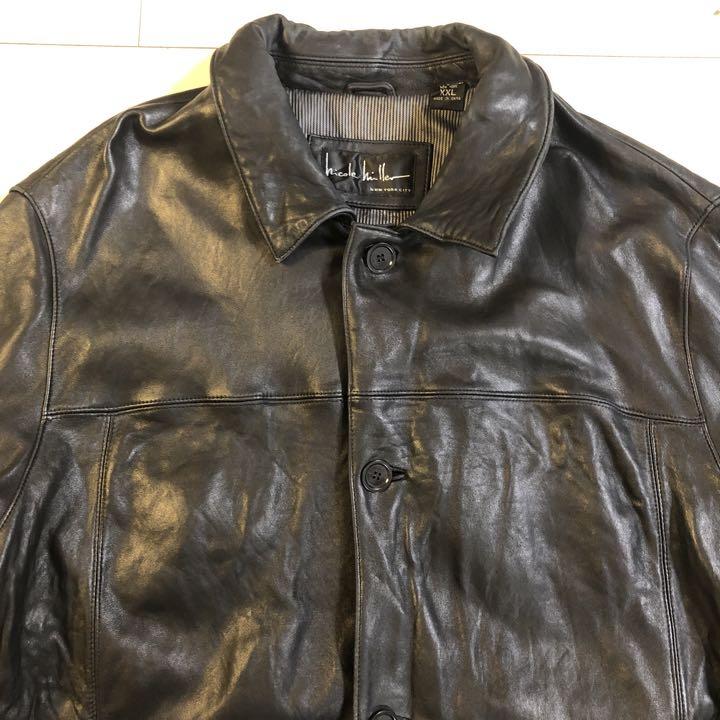 雰囲気◎ 古着 本革 ラムレザー カーコート レザージャケット XXL 革ジャン 雰囲気◎ 古着 本革 ラムレザー カーコート レザージャケット XXL 革ジャン