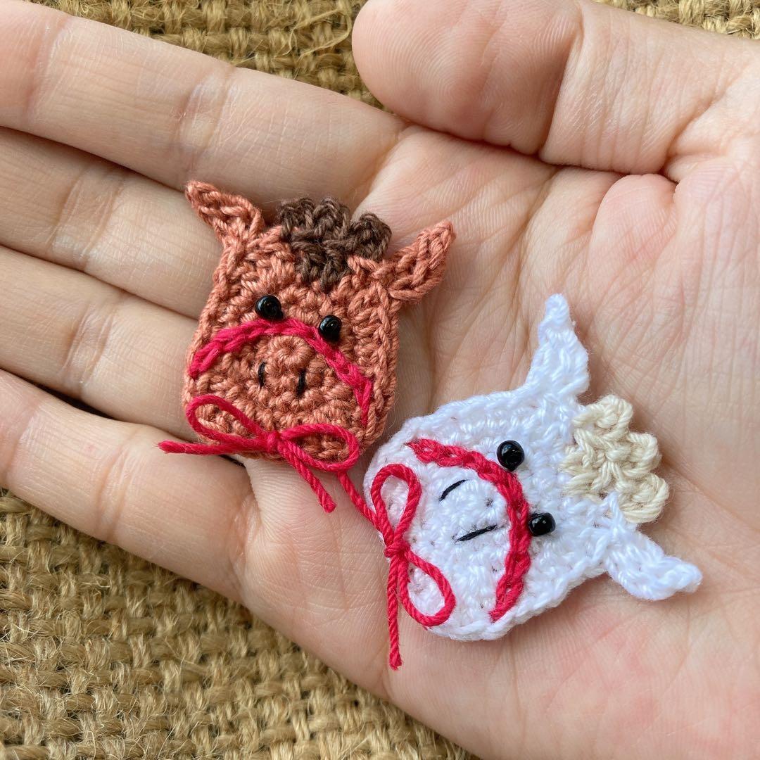 【富士山＆だるま】ベビーヘアクリップ ヘアゴム お正月 2点 ベビーヘアクリップ キッズ ヘアゴム 富士山 へび だるま