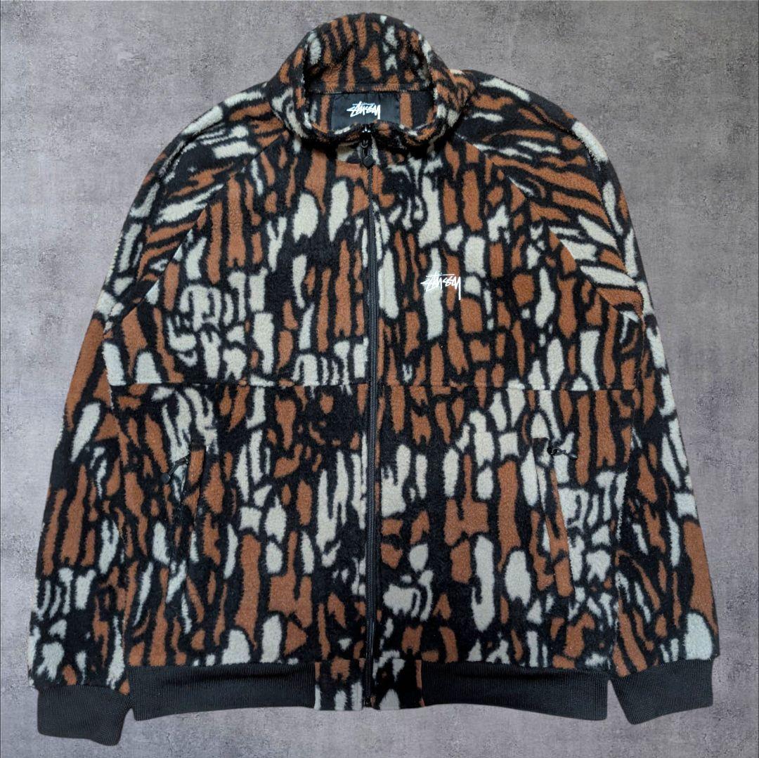 Stussy レオパード柄 フリースジャケット リアルツリーカモ柄 ステューシーM STUSSY