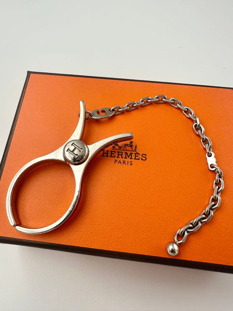 HERMES エルメス フィルー グローブホルダー シルバー