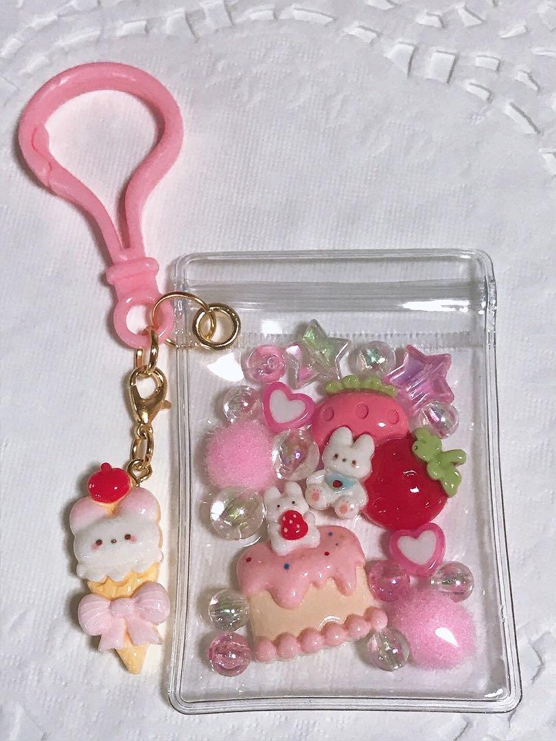 キャンディーバッグキーホルダー うさぎ ピンク系