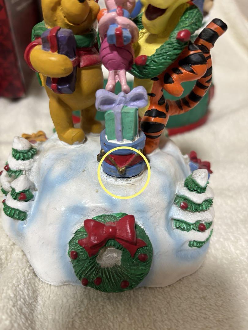 ディズニー置物　ディズニーオルゴール　エネスコたディズニー　くまのプークリスマス
