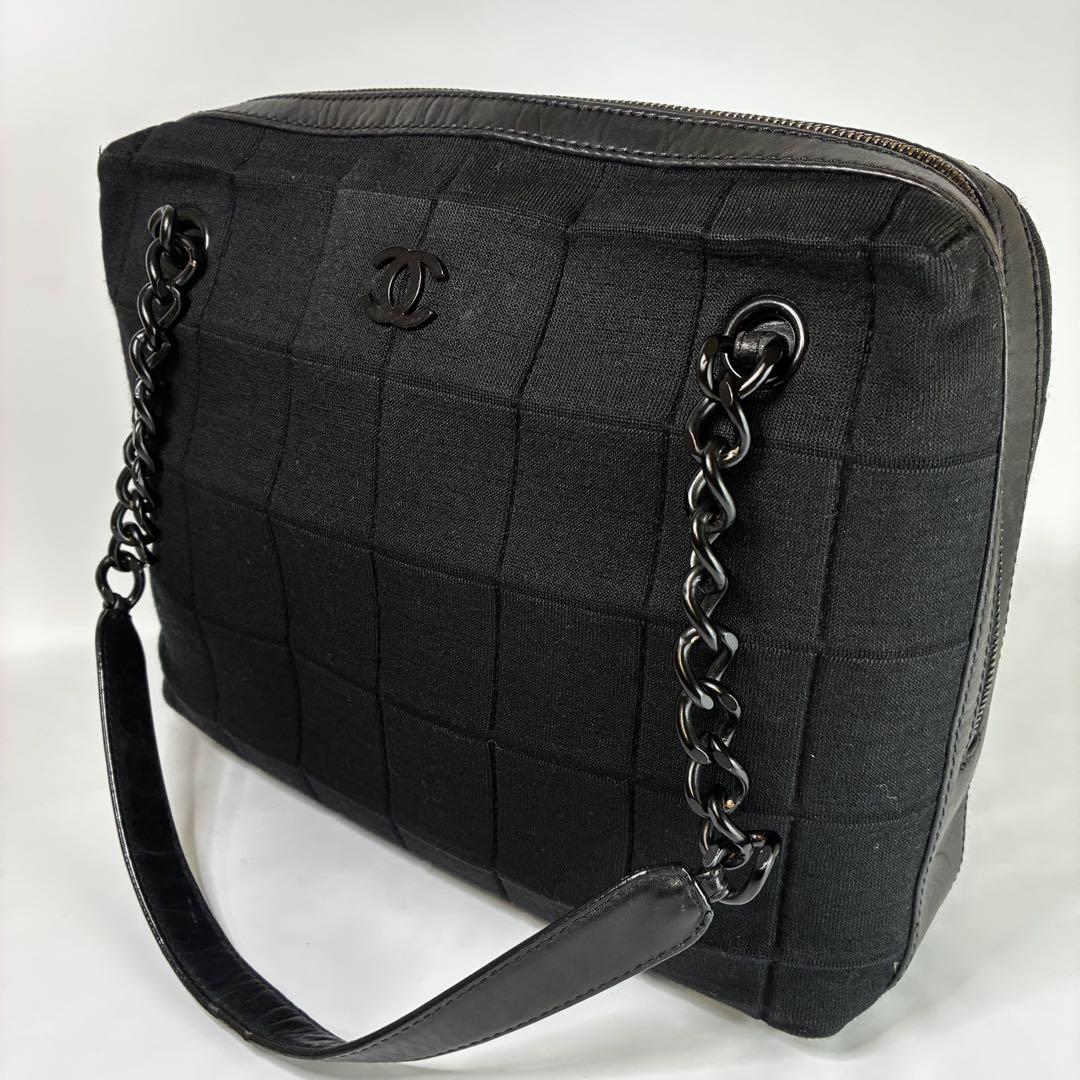 【極美品】　CHANEL　チョコバー　ショルダーバッグ　トートバッグ　キャンバス