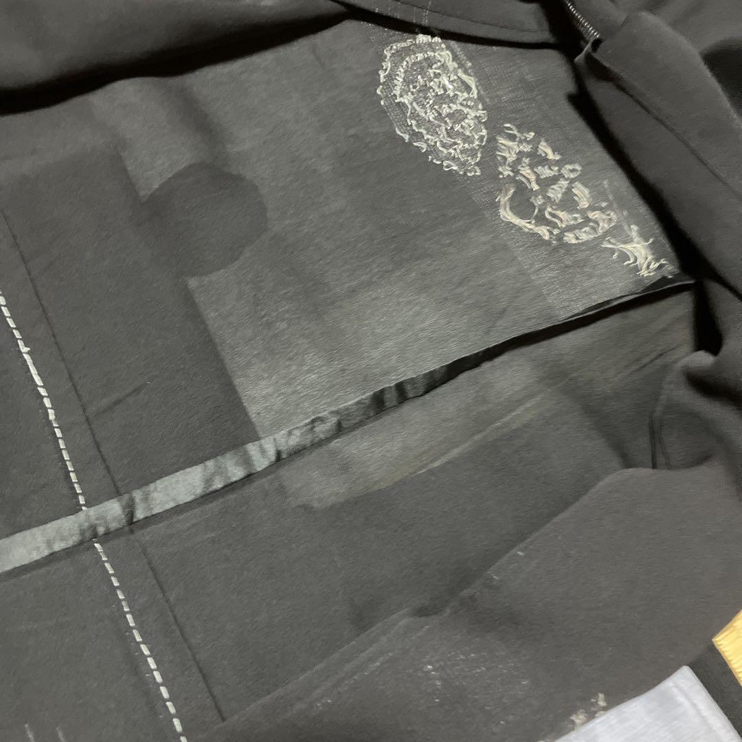 紗着物　黒　手刺繍