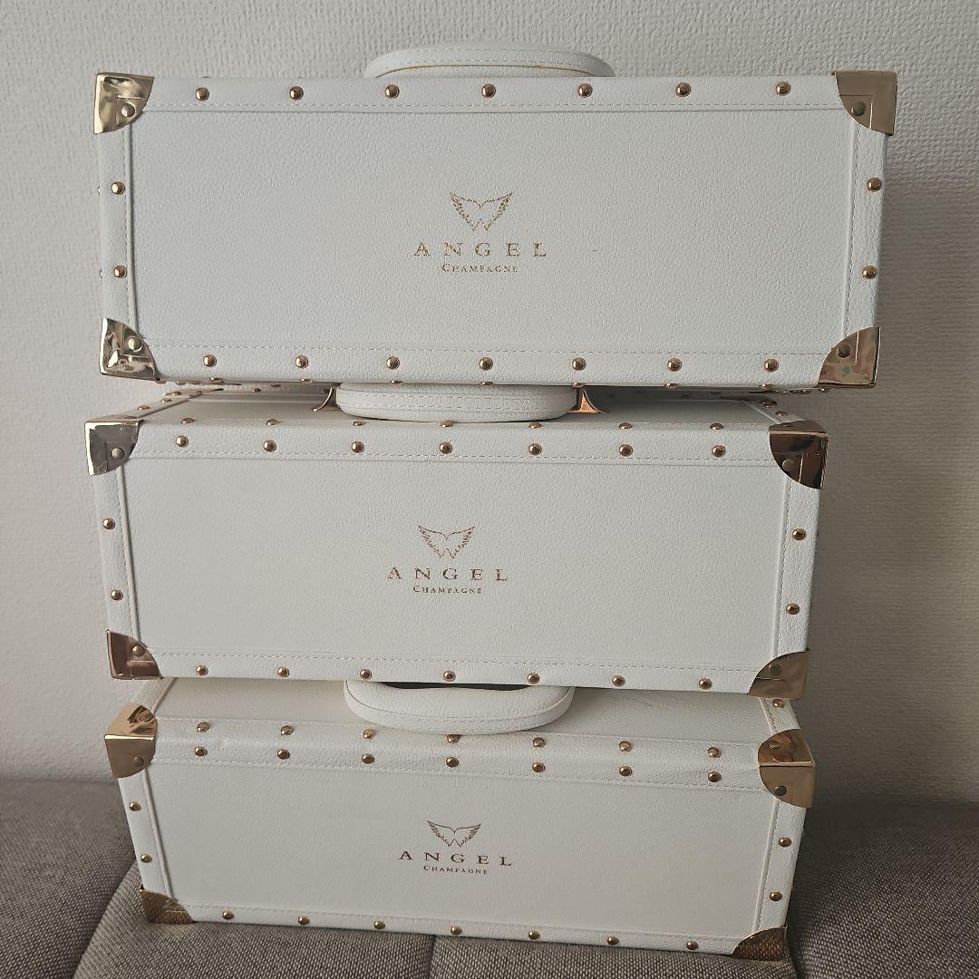 ANGLE CHAMPAGNE ケース空きボトル３セット ANGEL エンジェル シャンパン空きボトル・ケース3点セット
