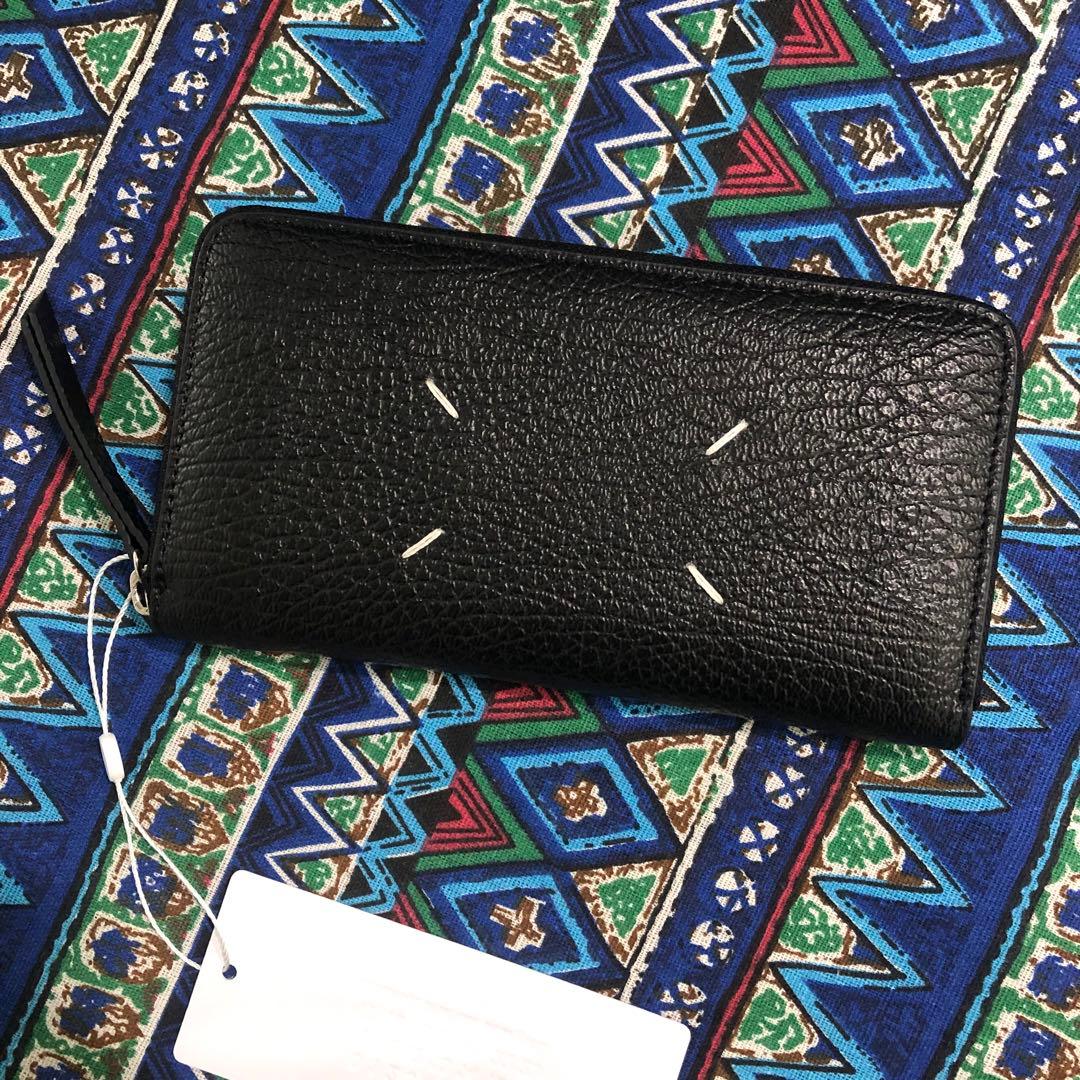 maison margiela 長財布 ブラック ジップ