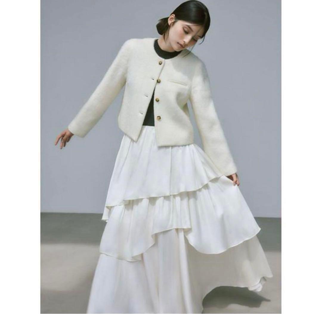 アシメティアードスカートコンビニットワンピース　フレイアイディー