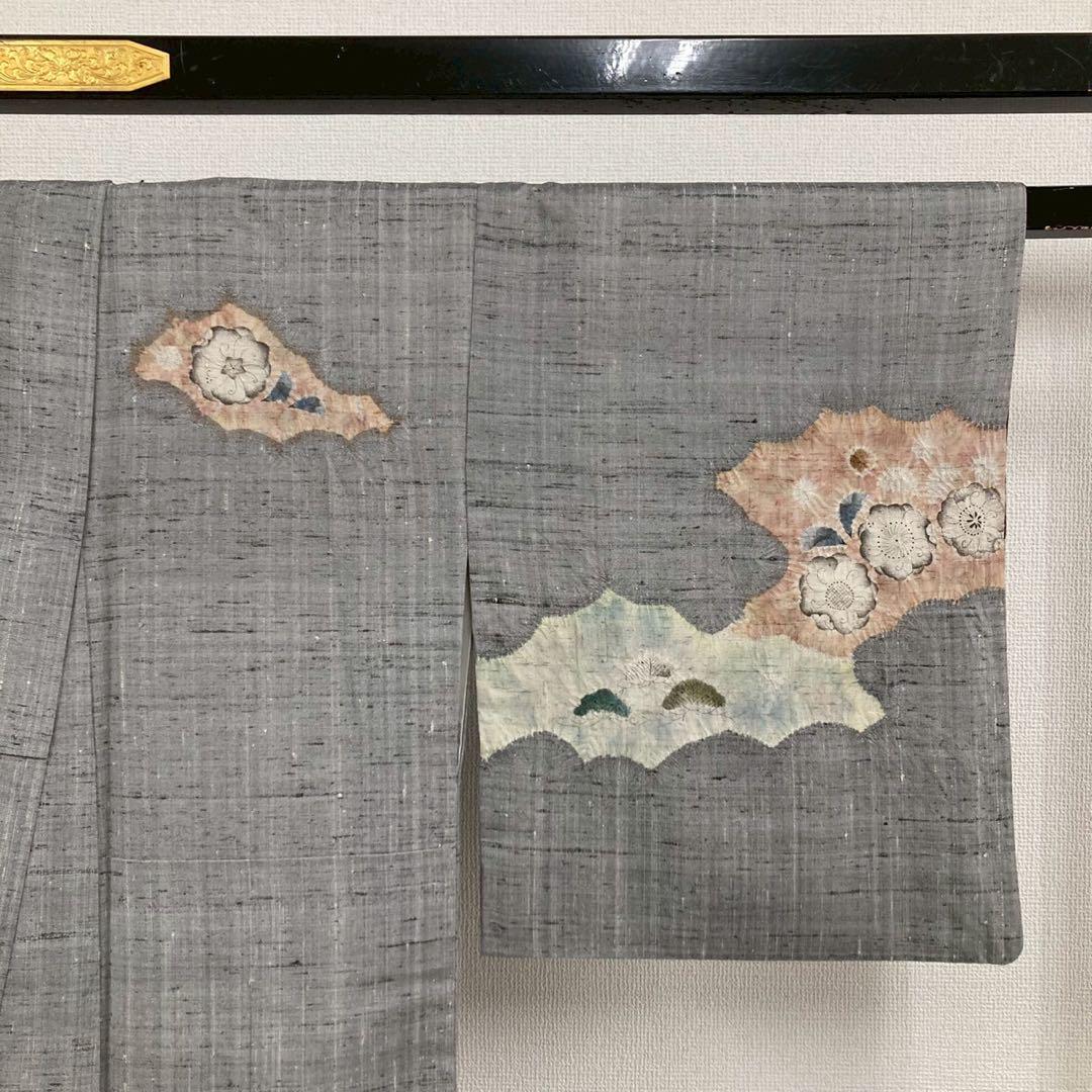 【日本製】 絵羽紬 辻ヶ花の染め メルカリ - U-5788 着物 紋なし 風合い良い節 着物・浴衣