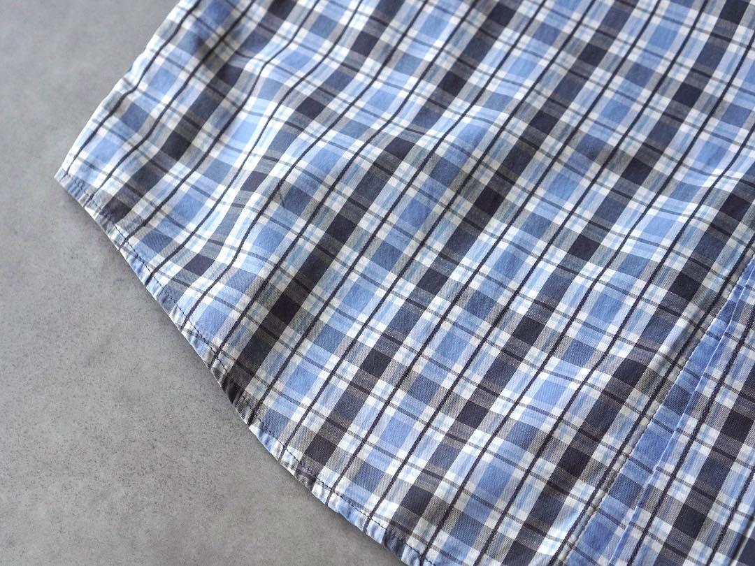 流行に  GAP OLD 00s 半袖 ライトブルー チェックシャツ トップス