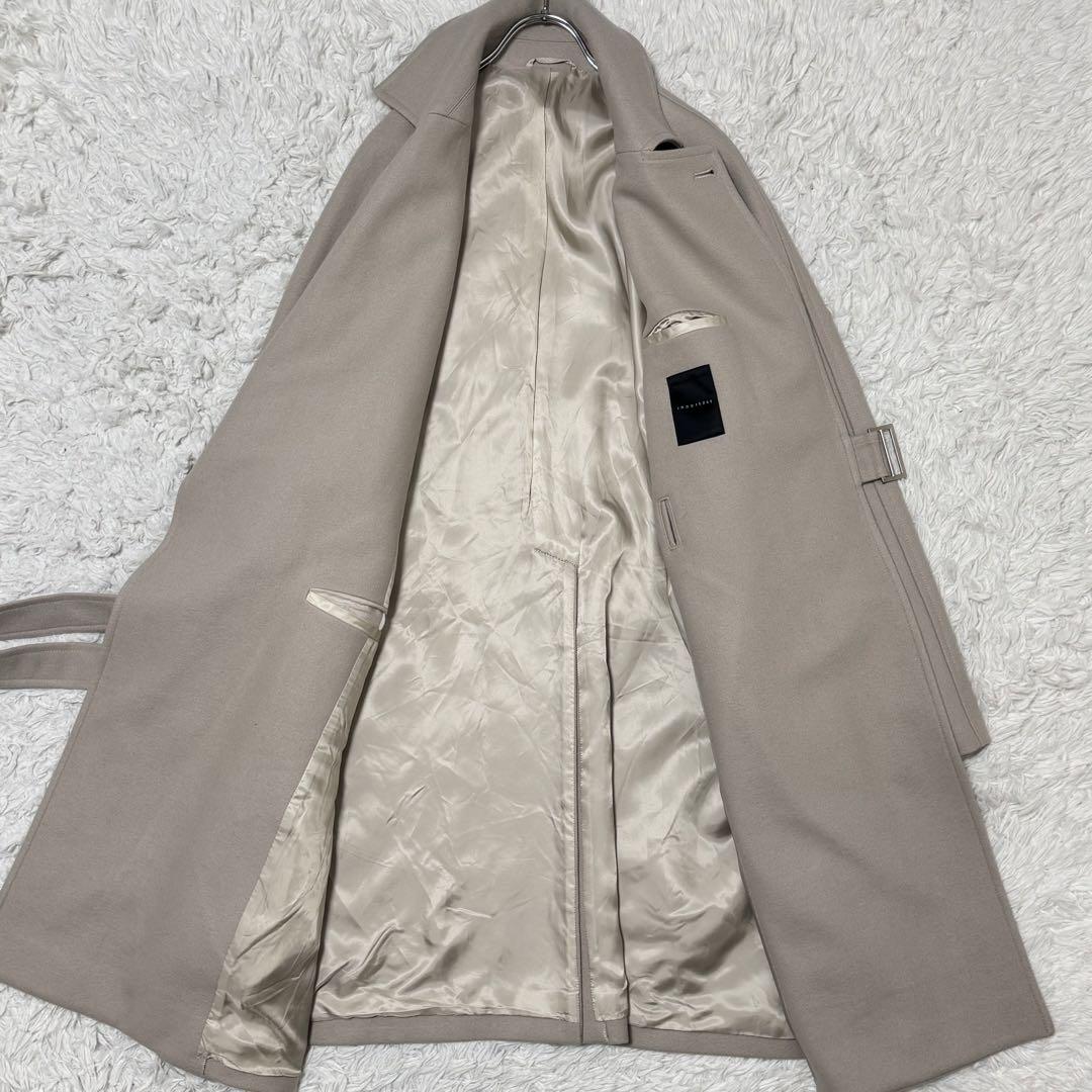 専用18aw/L✨smoothday タイロッケンコート ベルト付 ミルクティー