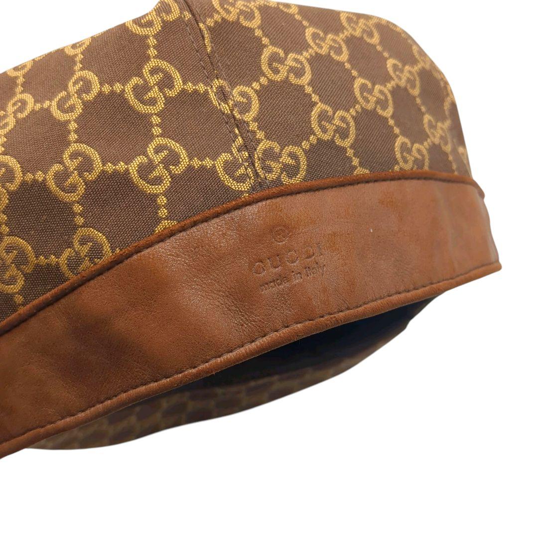 【美品】GUCCI GGキャンバス ハンチング ベレー帽 XL 大きいサイズ