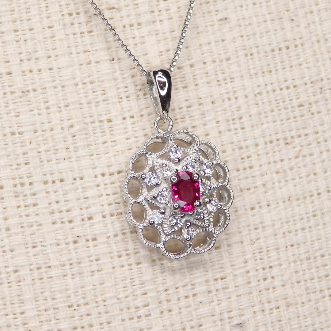 ルビー ペンダントトップ 0.245ct Z5519 プラチナPt 7月誕生石
