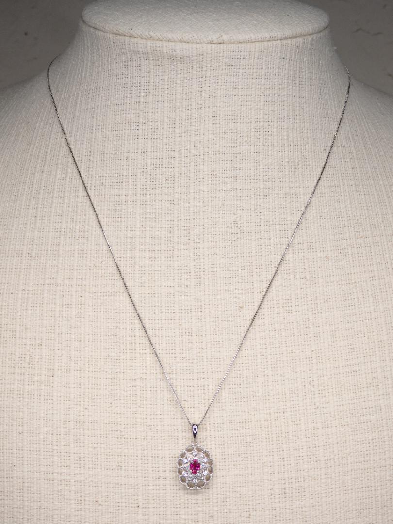 ルビー ペンダントトップ 0.245ct Z5519 プラチナPt 7月誕生石