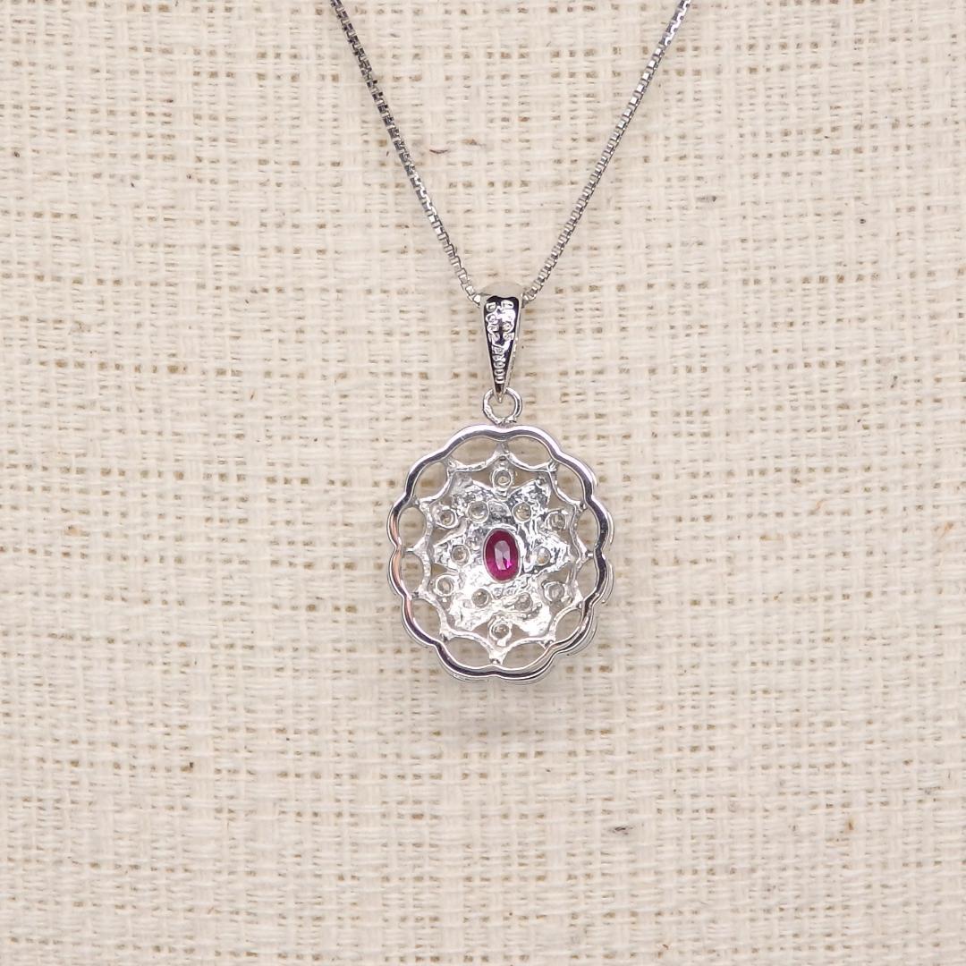 ルビー ペンダントトップ 0.245ct Z5519 プラチナPt 7月誕生石