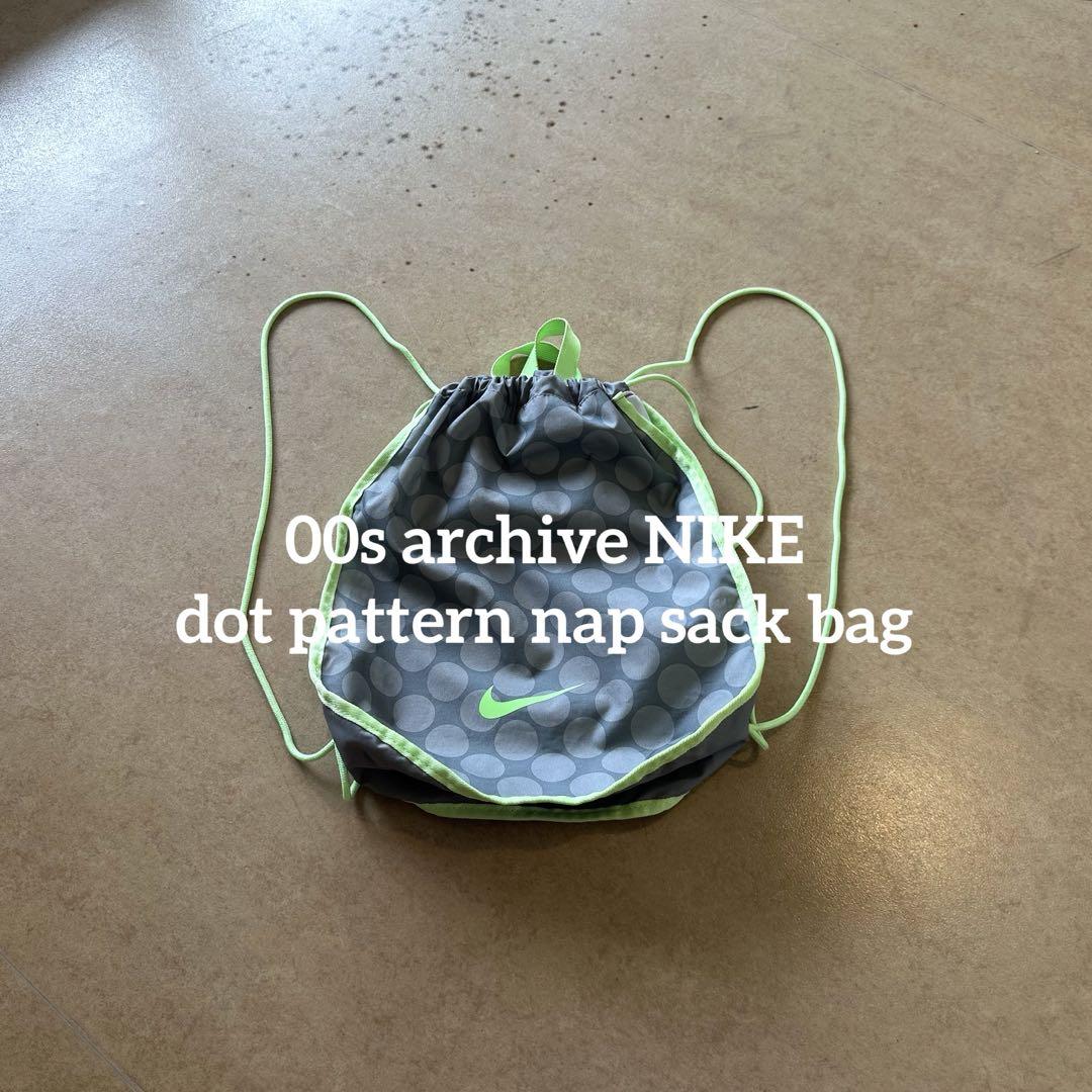 90~00s NIKE ドットナップサックarchive y2k vintage 90~00s NIKE ナップサックarchive テック y2k ヴィンテージ