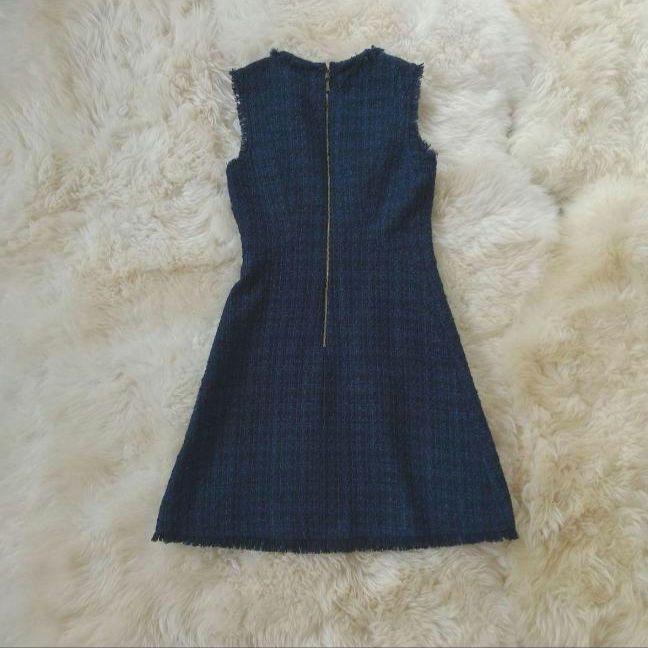 《ほぼ未使用✨️》KATE SPADE ツイード ワンピース ブルー M 結婚式