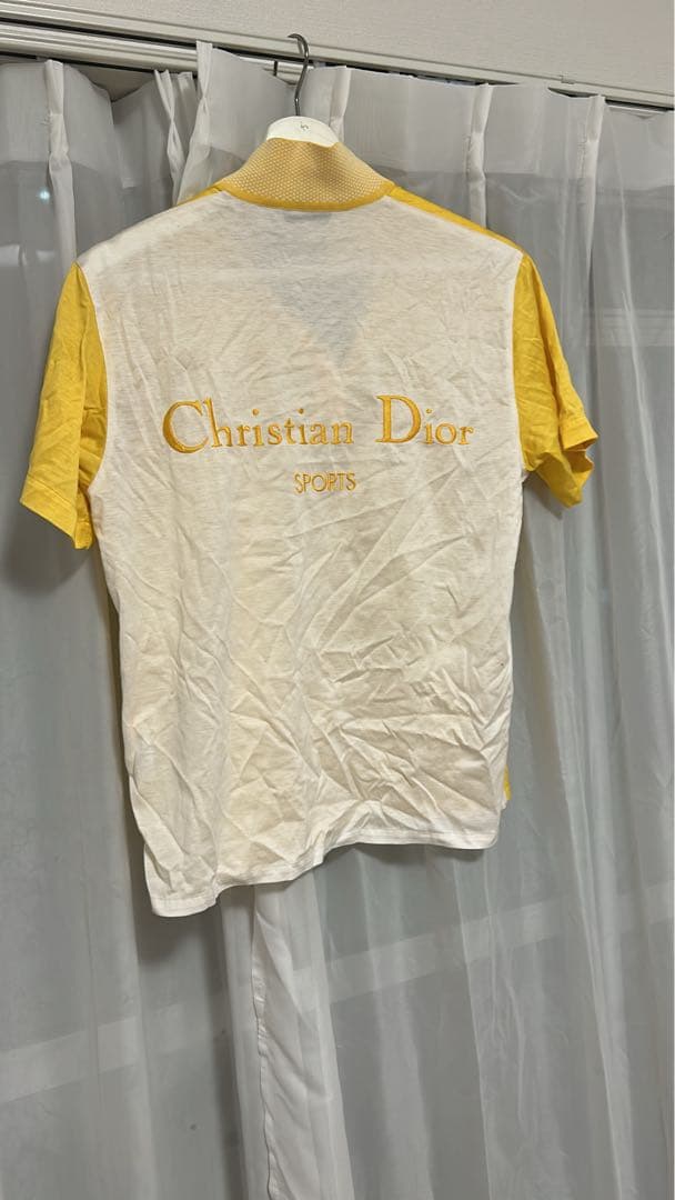 Christian Dior 半袖ポロシャツ ホワイト イエローM Christian Dior
