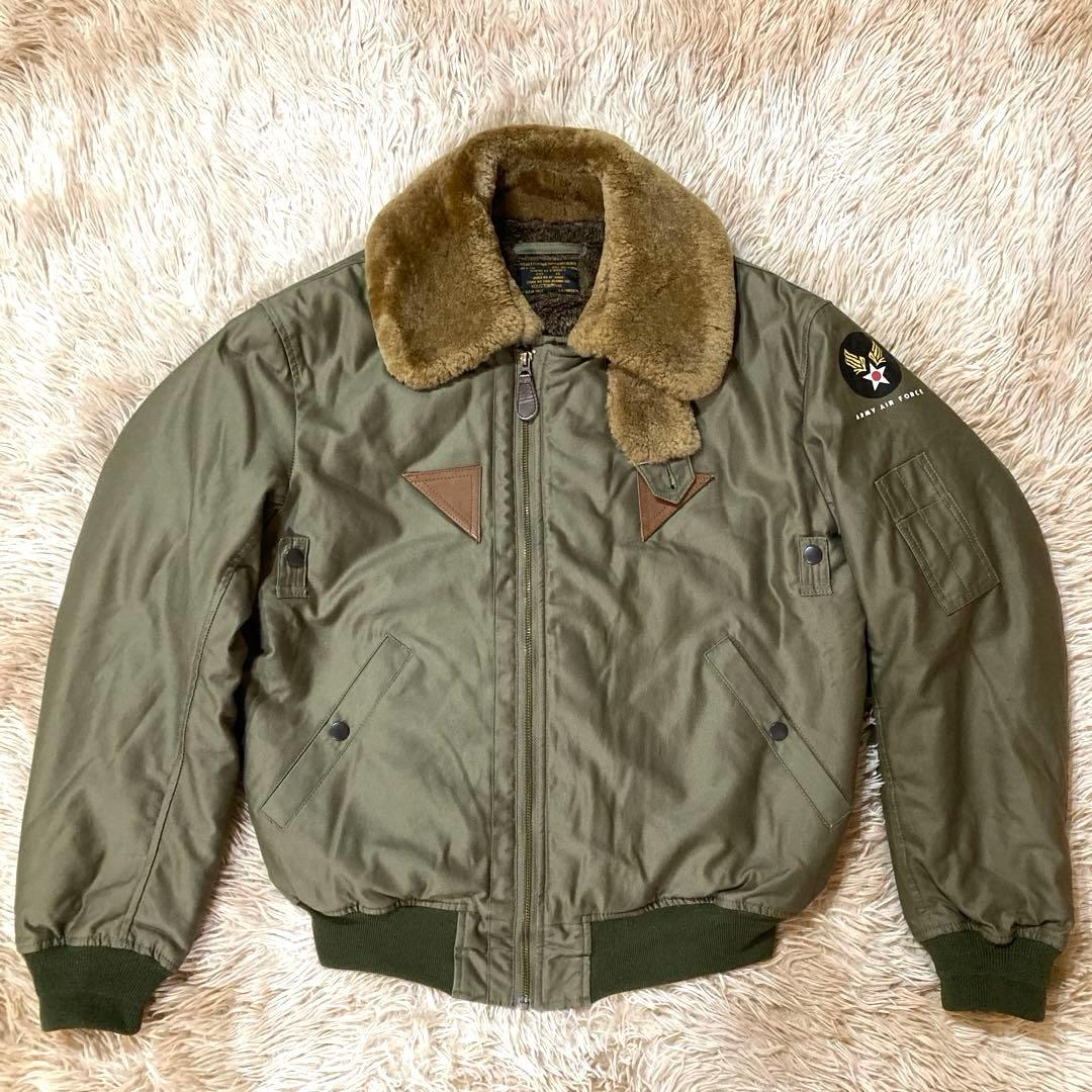 TYPE B-15A HOUSTON 42 カーキ ボアブラウンXL(LL)・HOUSTON