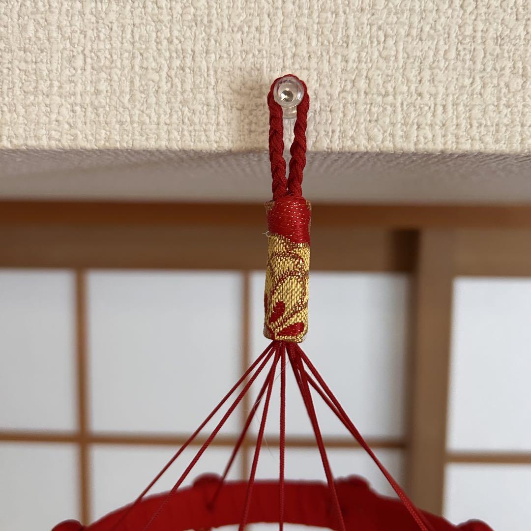 吊るし飾り 彩り9連 赤色 くす玉お花⭐︎ひな祭り 正月飾り