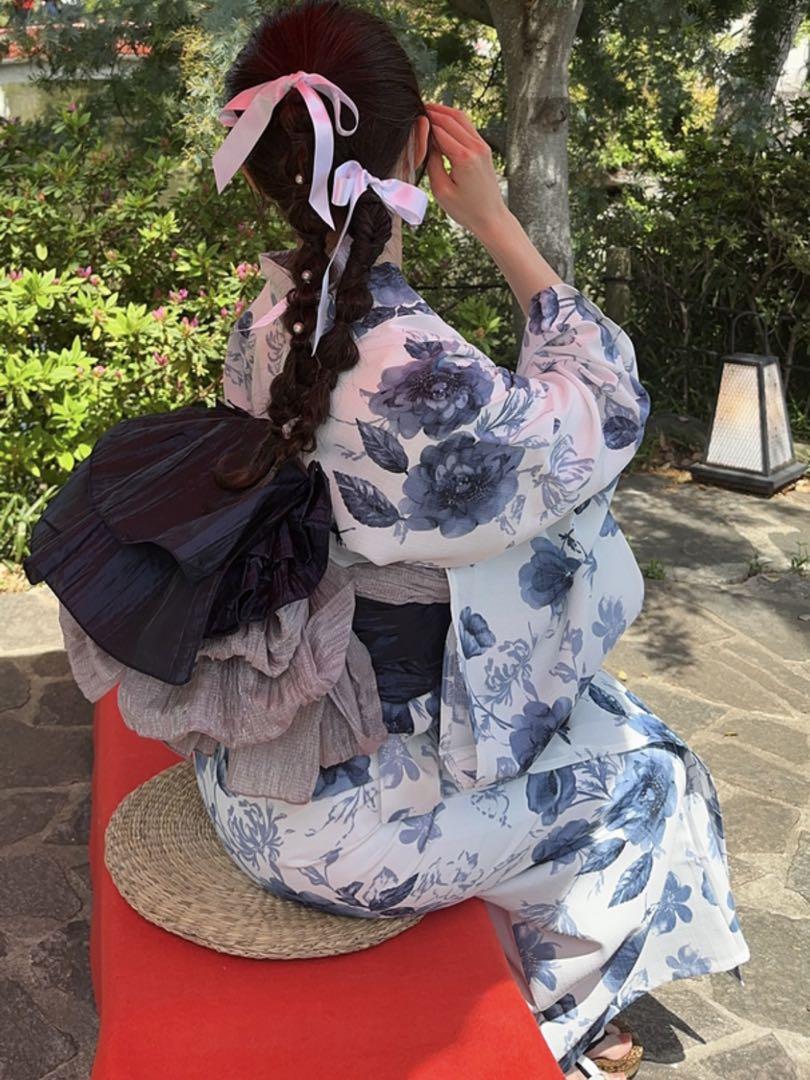 【新品】グレイルGRL　水彩花柄浴衣セット[gi1519]