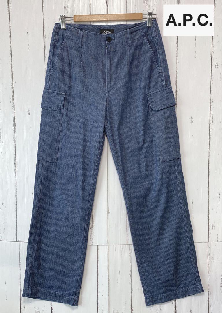 A.P.C. ストライプ デニム　カーゴパンツ　サイズS
