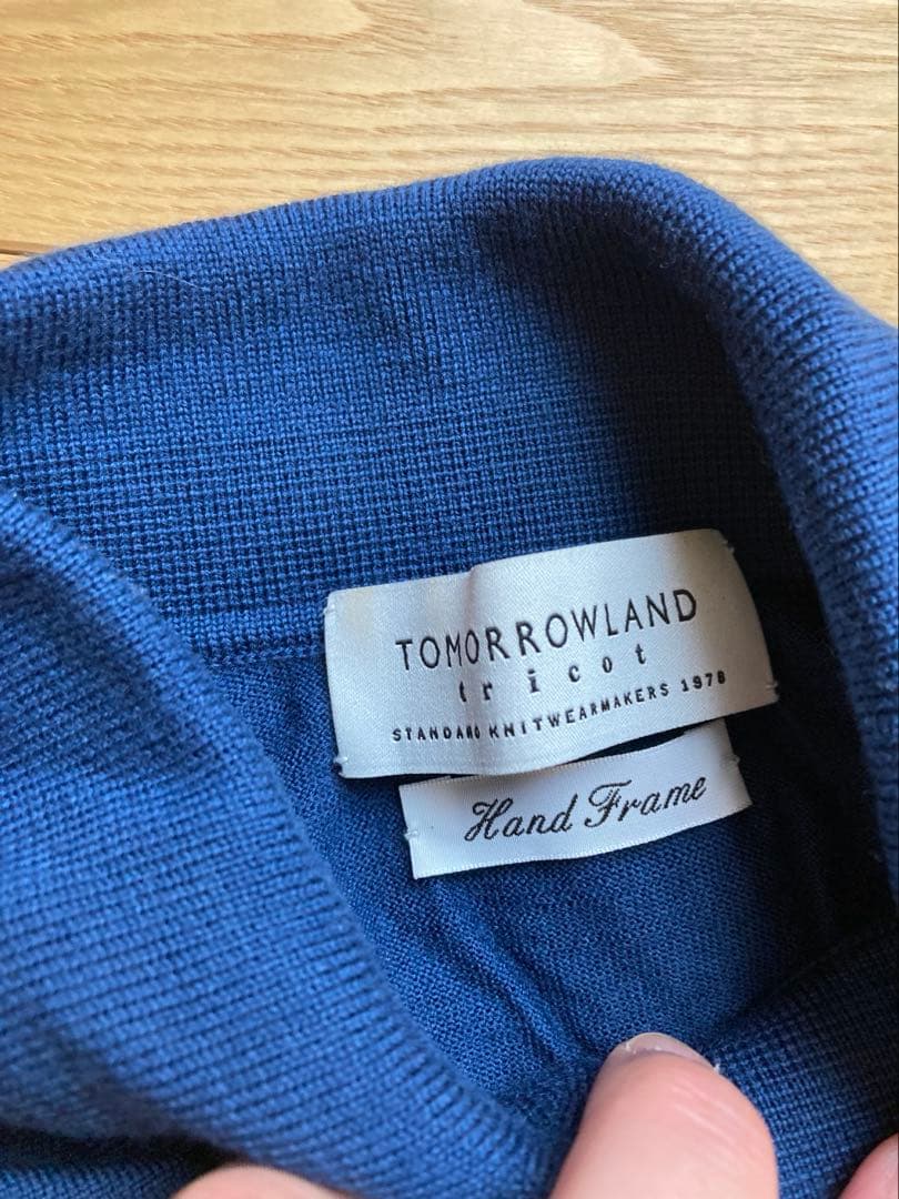 ニットポロシャツ TOMORROWLAND tricot メンズ ブルー