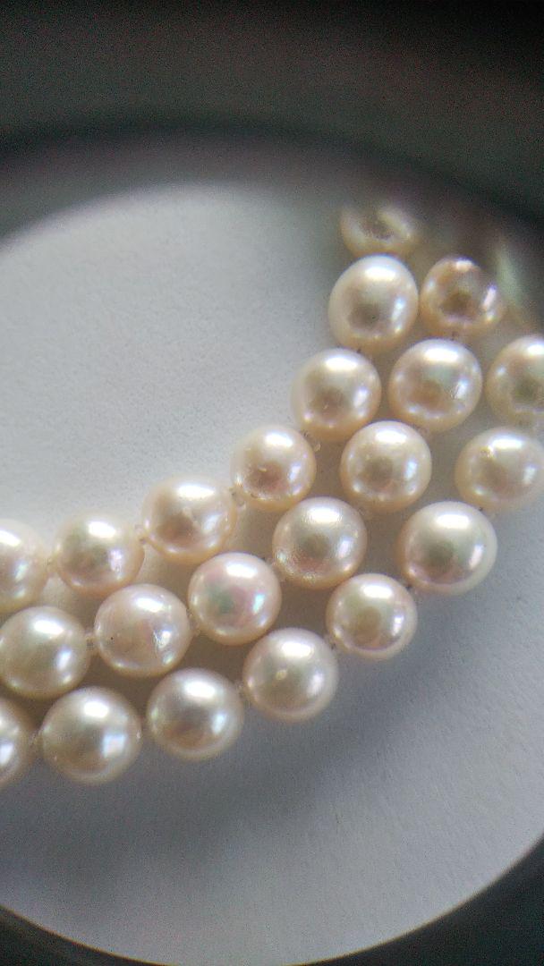 【照り艶、色美しい※あこや本真珠】6.8mm 前後80cm ロングネックレス