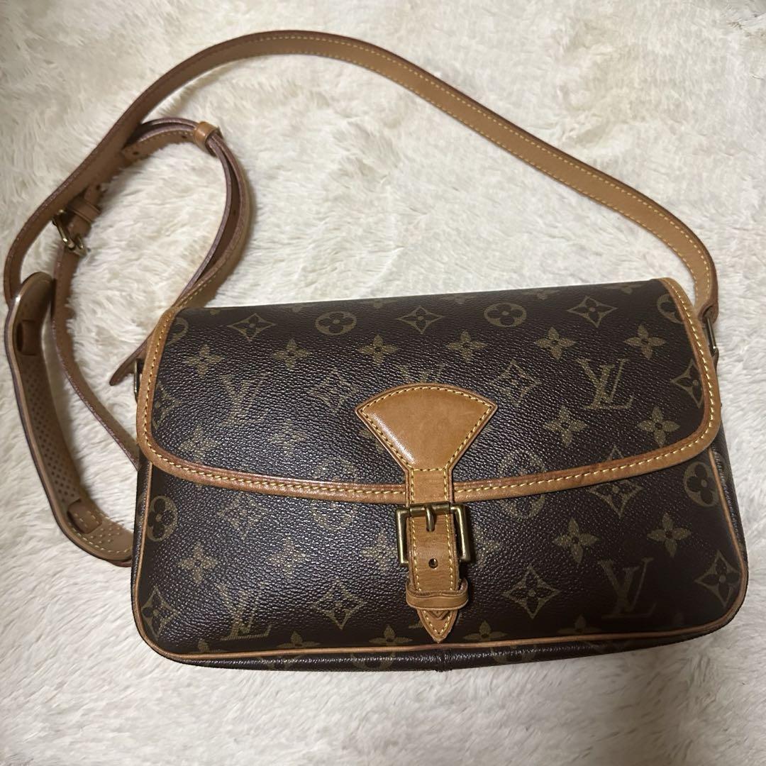 ルイヴィトン LOUIS VUITTON モノグラム ソローニュ 茶 ショルダー