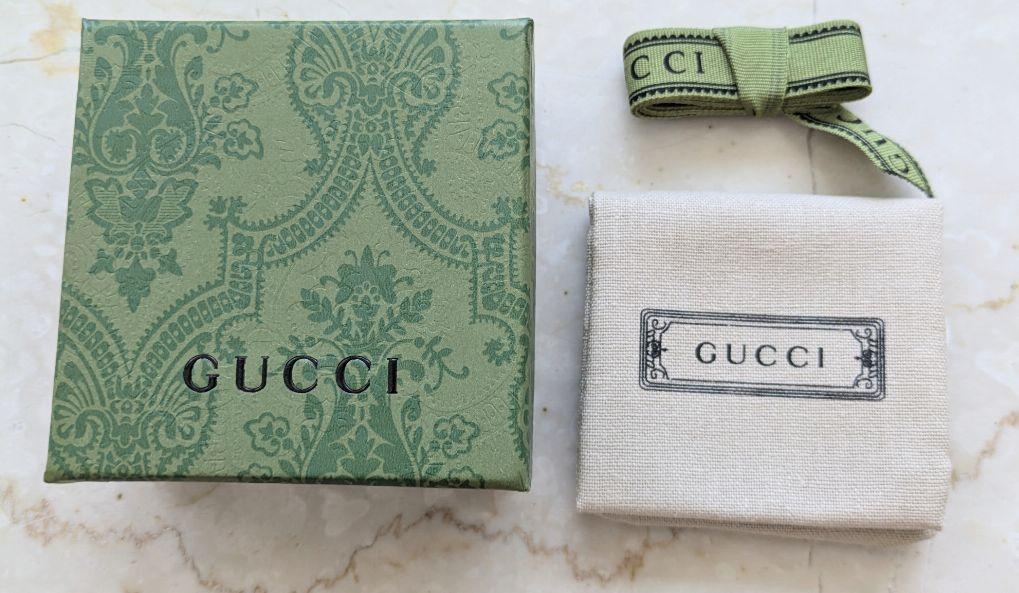 超人気新品 新品未使用 GUCCI 20号 グリーン エナメル シルバーリング アクセサリー