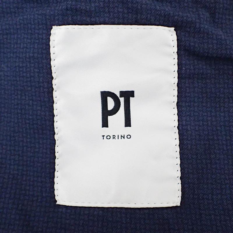PTトリノ チノパンツ 54 XL ネイビー ストレッチ スリムフィット