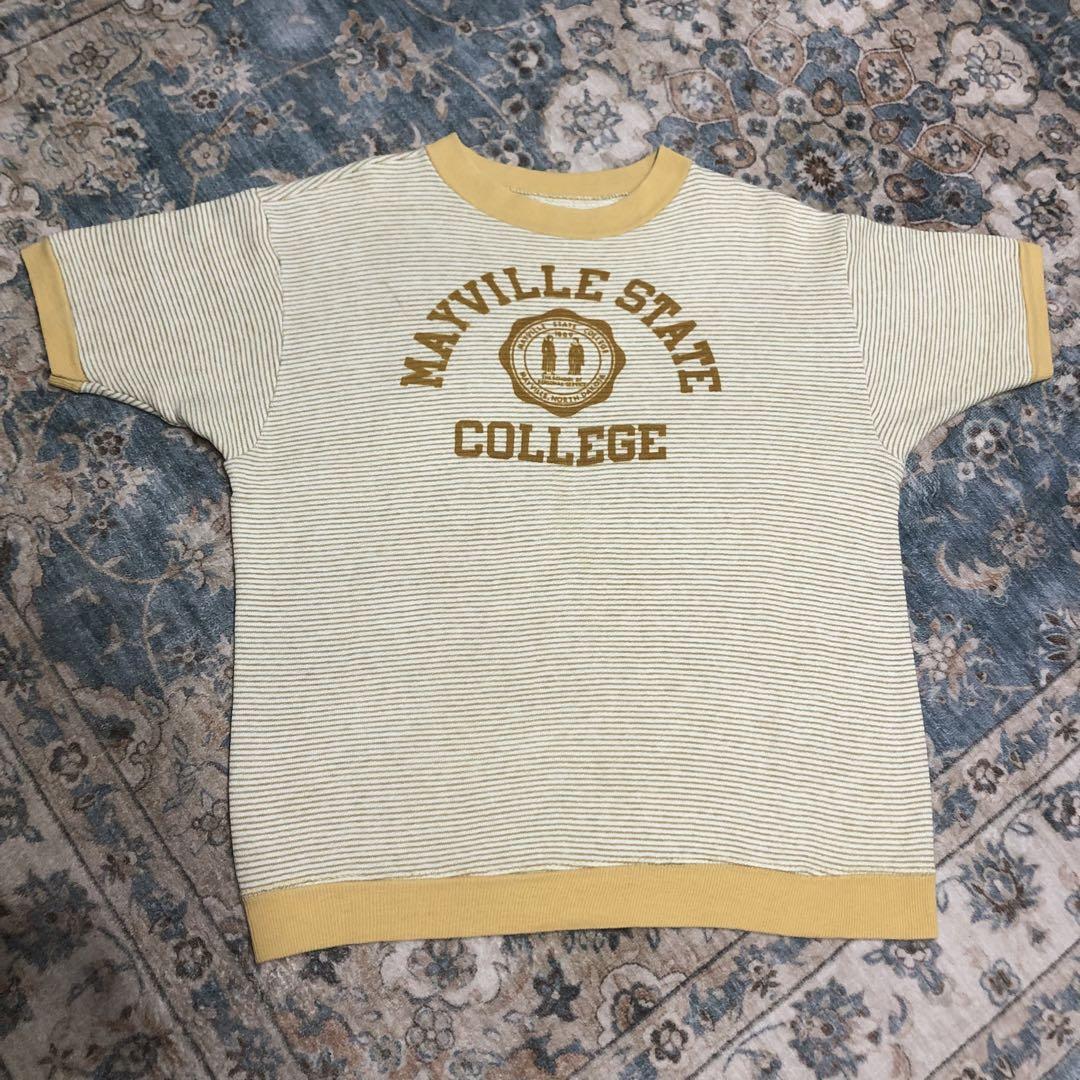 【60年代 染み込み】VINTAGE 半袖スウェット Lサイズ カレッジプリント 楽天市場】60's ビンテージ ☆ 染み込み カレッジ プリント 半袖
