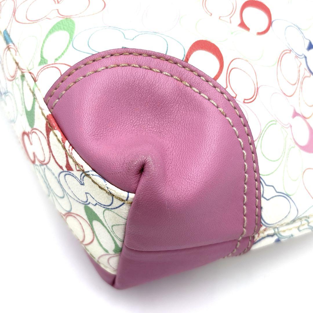 【美品】コーチ トートバッグ シグネチャー pvc レザー マルチカラー COACH コーチ バッグ トートバッグ F48735 ラグジュアリー