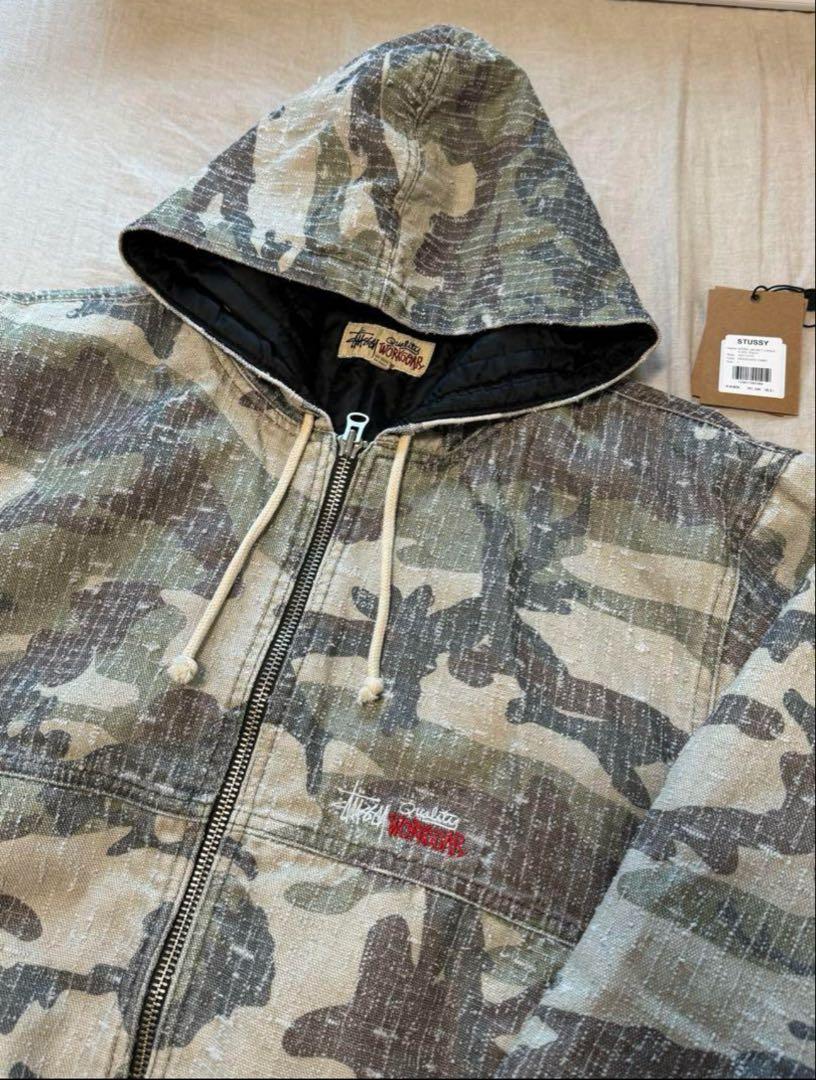 STUSSY WORK JACKET CAMO CANVAS