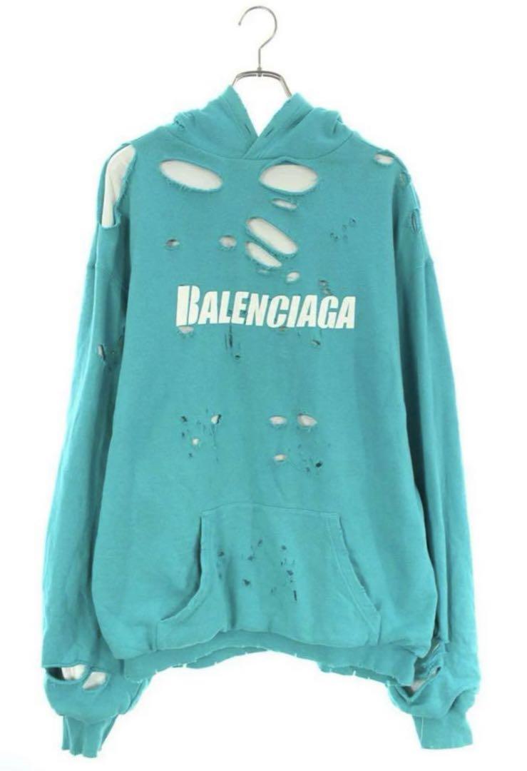 BALENCIAGA バレンシアガ デストロイプルオーバーパーカー
