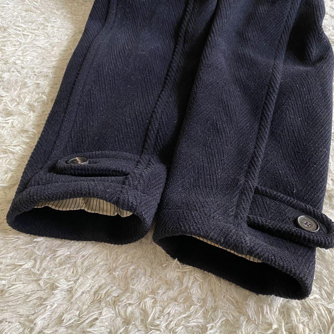 SHIPS シップス Vallombrosa ダッフルコート ヘリンボーン L