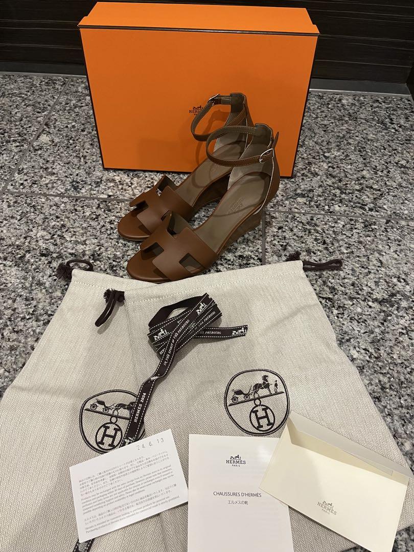 エルメス エズ 36 ブラウン ナチュラル HERMES サンダル - メルカリ