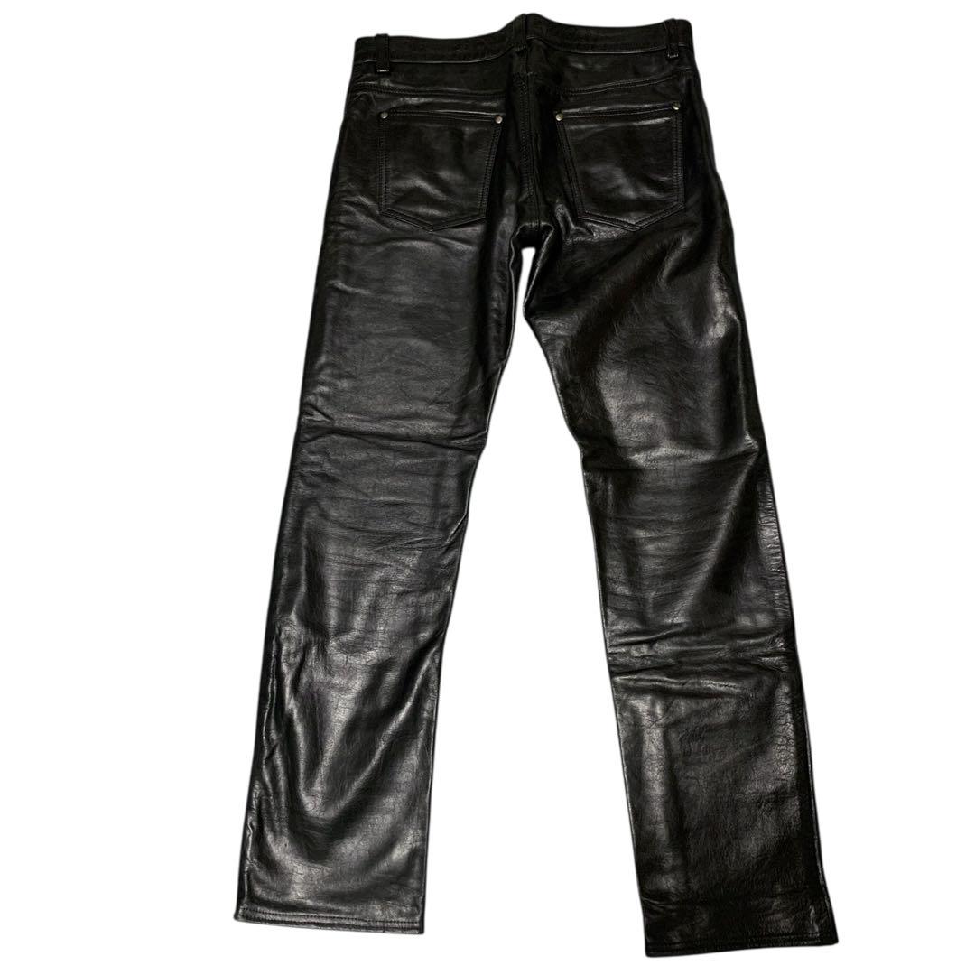 定3.5万　Liugoo Leathers リューグーレザーズ　牛革レザーパンツ