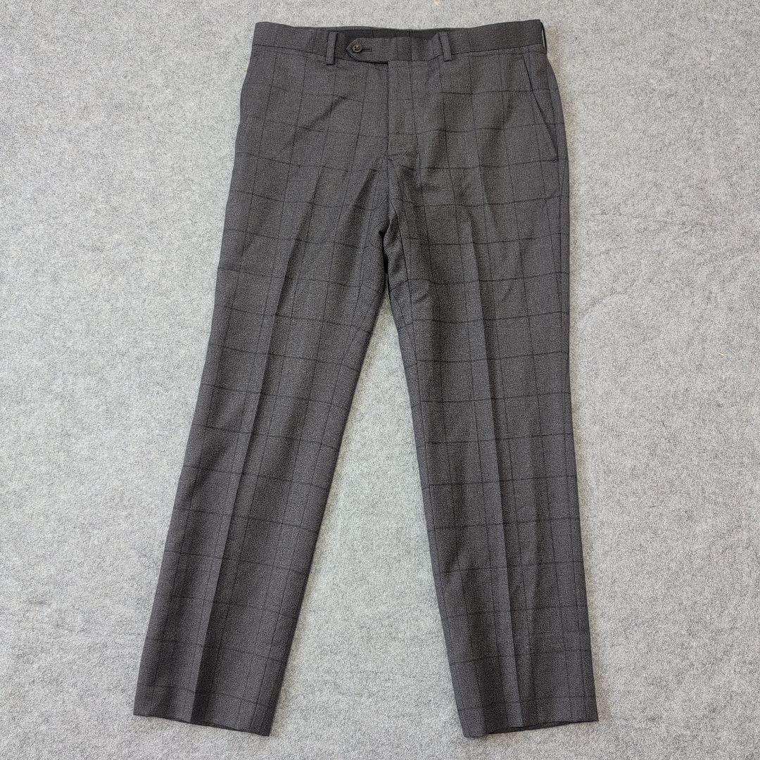 SUIT SELECT イタリア生地 チェック柄 グレー A5 極美品