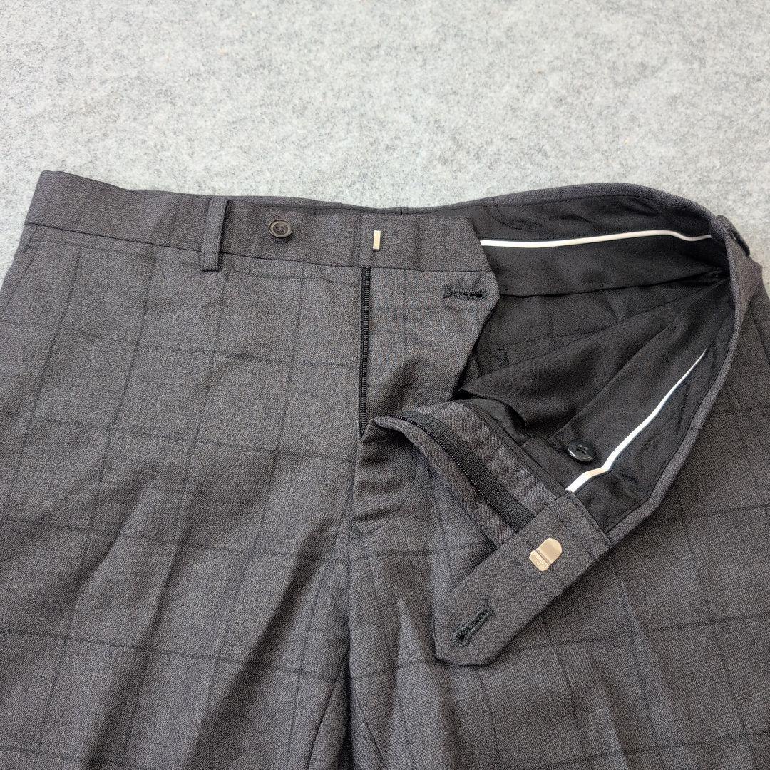 SUIT SELECT イタリア生地 チェック柄 グレー A5 極美品