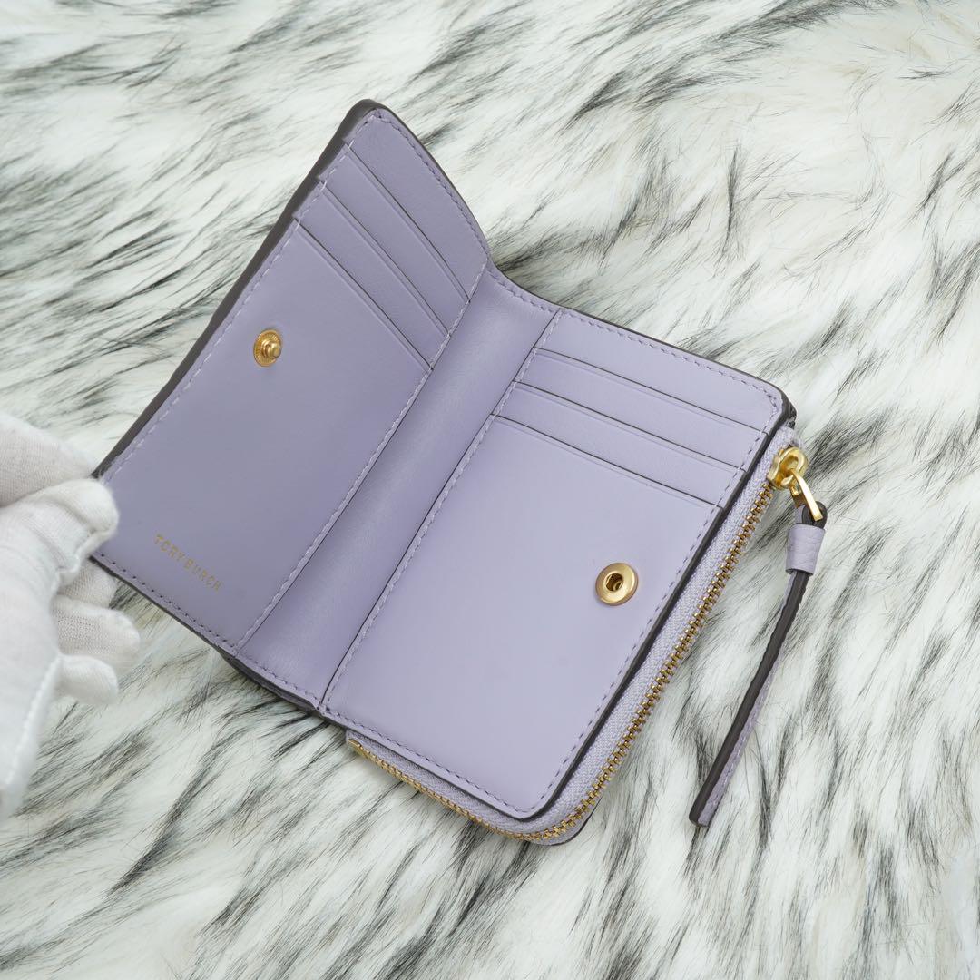 新品同様/未使用級 TORY BURCH トリーバーチ 折り財布 Tロゴグラム