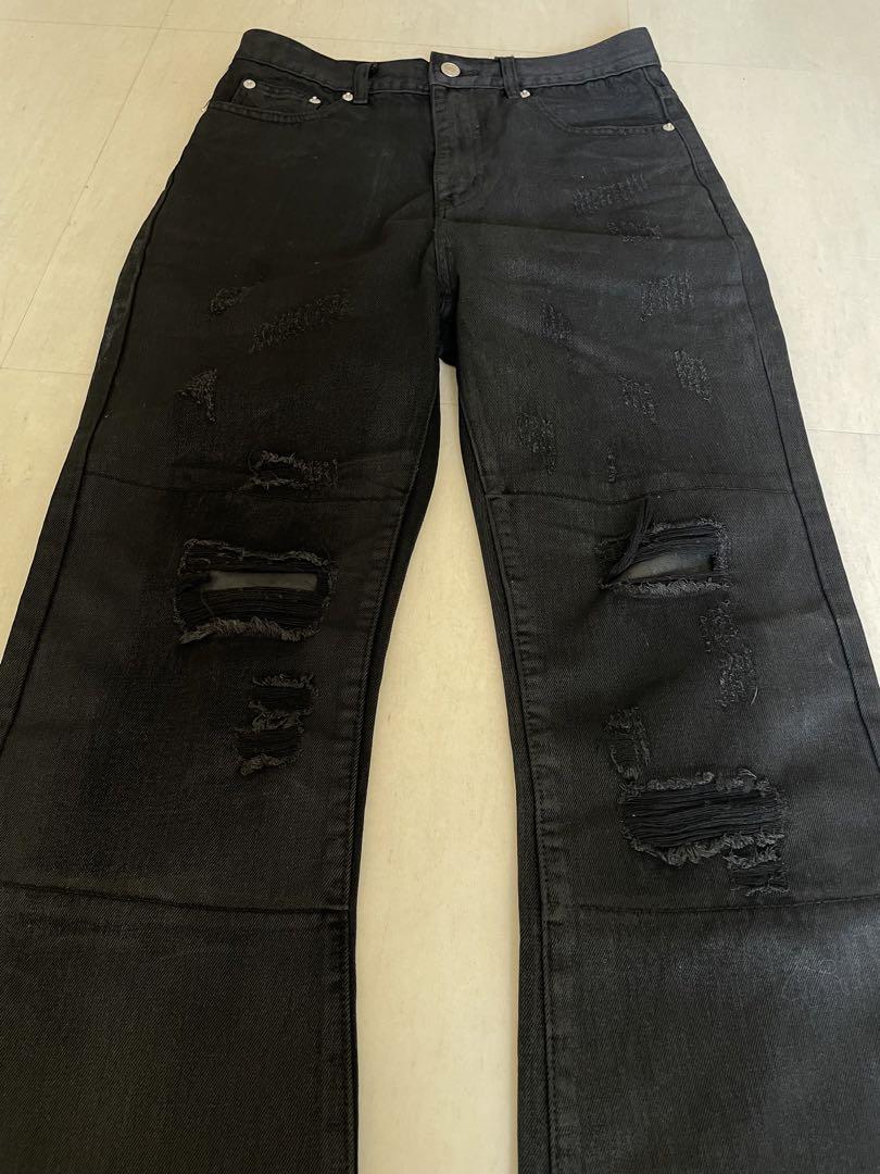 Opium ブラックフレアデニム y2k opium black denim boots cut 2000's - メルカリ