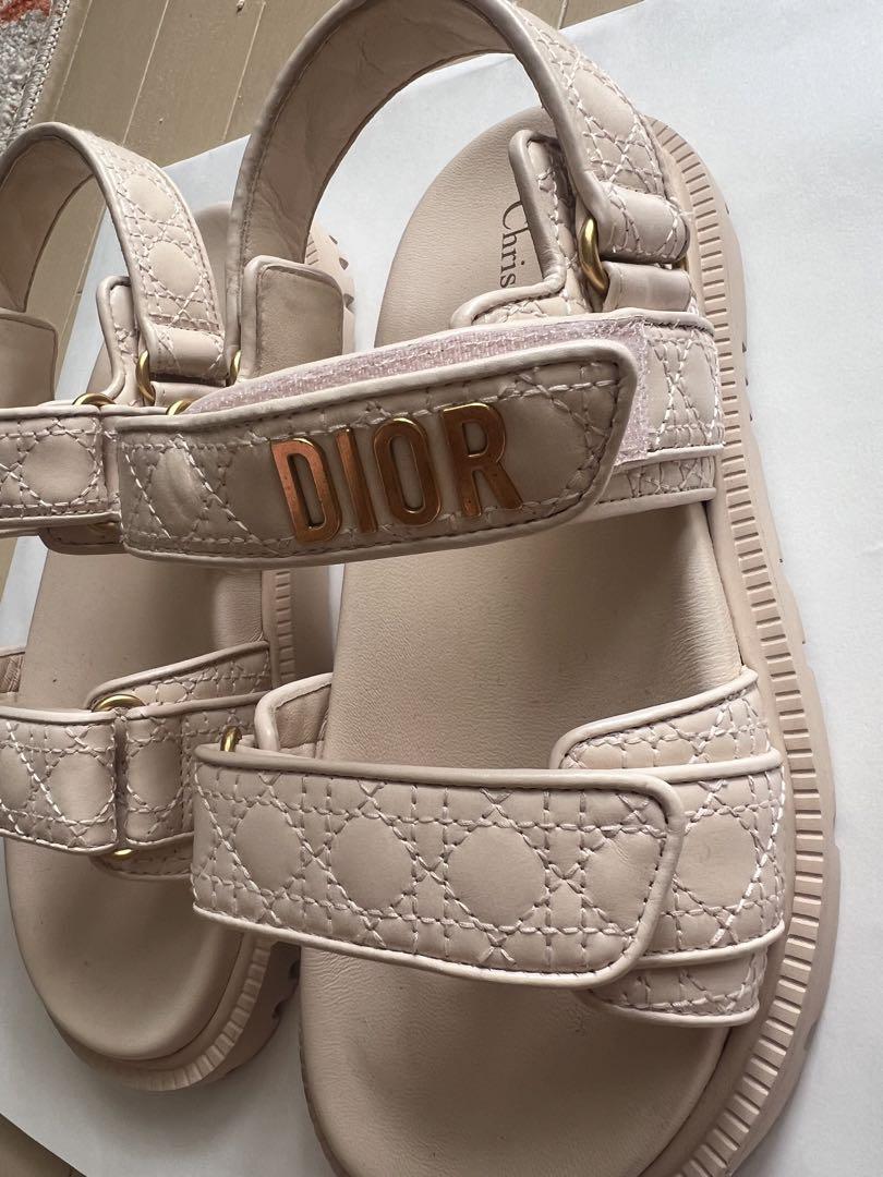 Dior カナージュキルティング Dioract サンダル ピンク - メルカリ