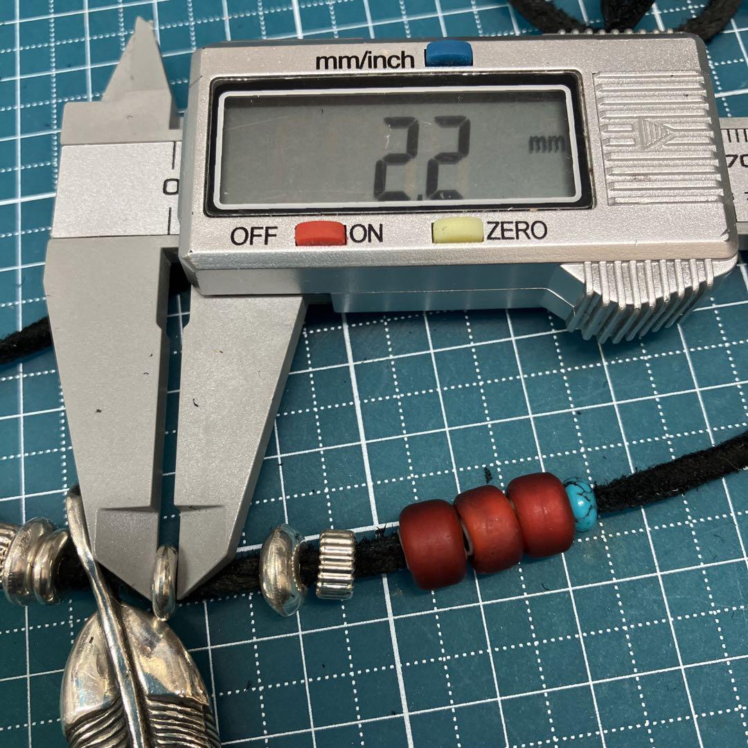 ホワイトハーツ☆赤6㎜☆SLV925ビーズ☆鹿革紐☆新品未着用
