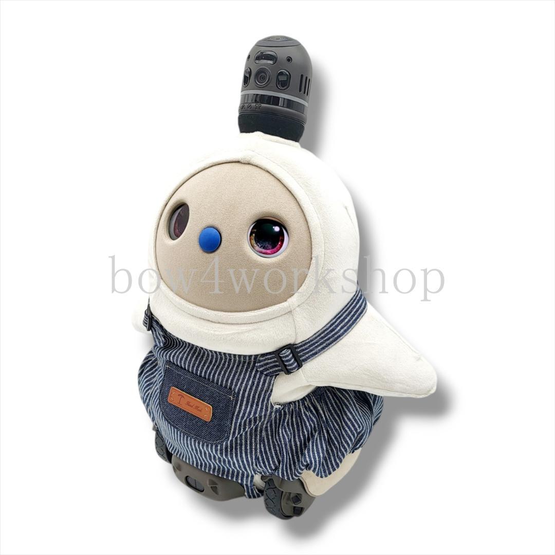ラボット LOVOT ラボットの服ハンドメイドヒッコリーサロペットパンツネイビー