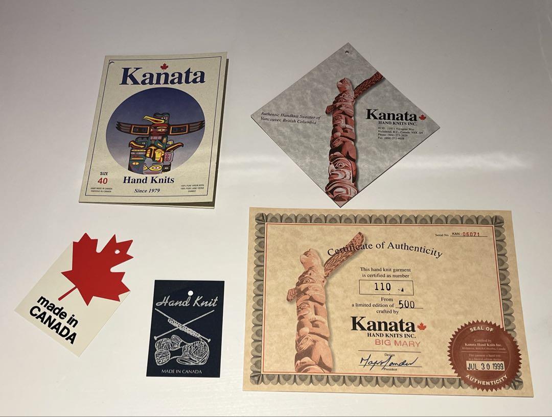 kanata カウチン 90s 限定500着証明書付き　ビンテージトーテムカナタ