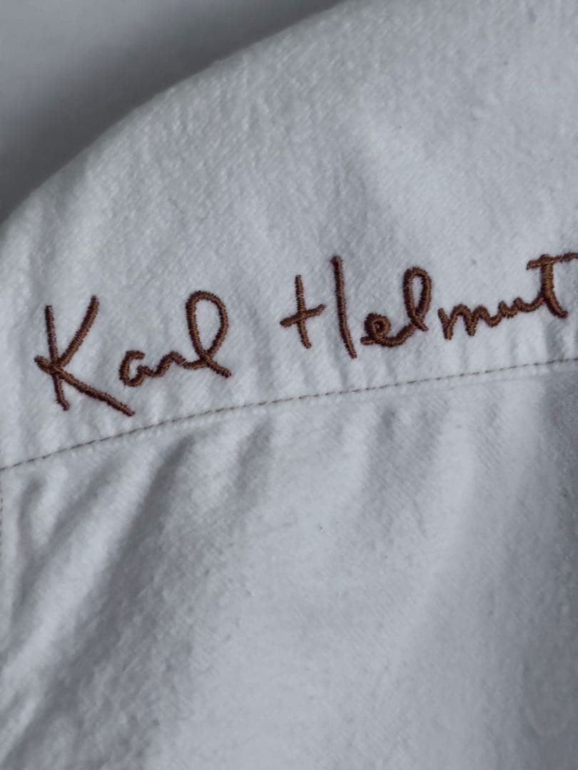 KARL HELMUT カールヘルム　ベアー刺繍ネルシャツ　ユニセックス