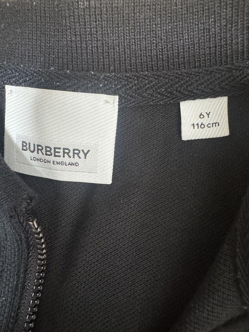 BURBERRY 半袖ポロワンピース 6Y ブラック - メルカリ